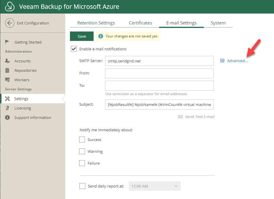 102220 2256 Howtoconfig10 - How to configure notification for #Veeam Backup for Microsoft #Azure with free #SendGrid account