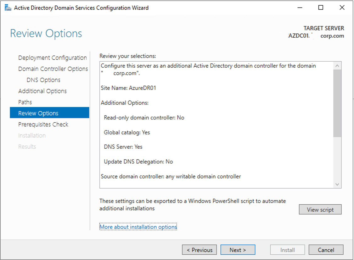 100120 0013 DeployaNewA43 - Deploy a New Active Directory Domain Controller Server at Azure