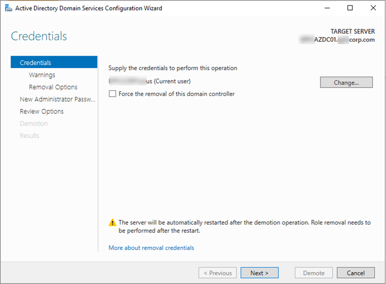 101120 0520 HowtoDemote12 - How to Demote Microsoft Windows Server 2019 Domain Controller Virtual Machine at Azure