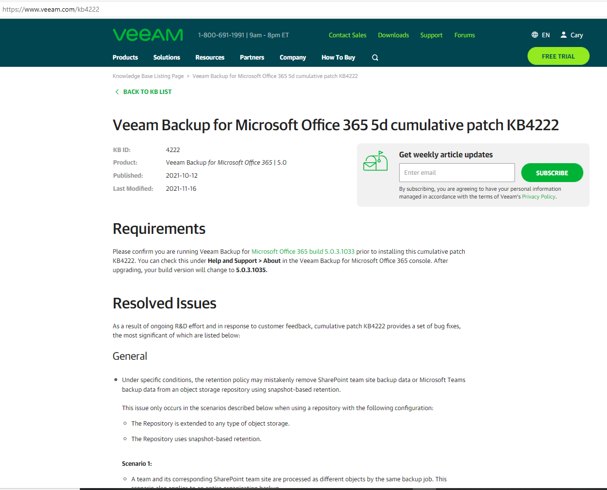 121421 0428 HowtoInstal1 - How to Install Veeam Backup for Microsoft Office 365 V5d cumulative patch KB4222