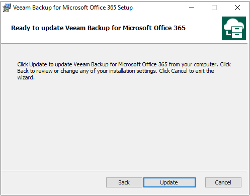 121421 0428 HowtoInstal6 - How to Install Veeam Backup for Microsoft Office 365 V5d cumulative patch KB4222