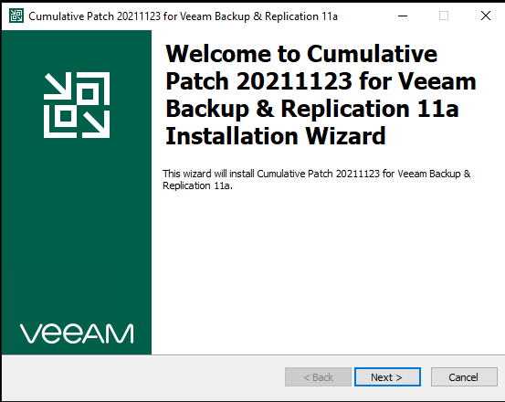 121421 0543 HowtoInstal6 - How to Install Veeam Backup & Replication 11a Cumulative Parches