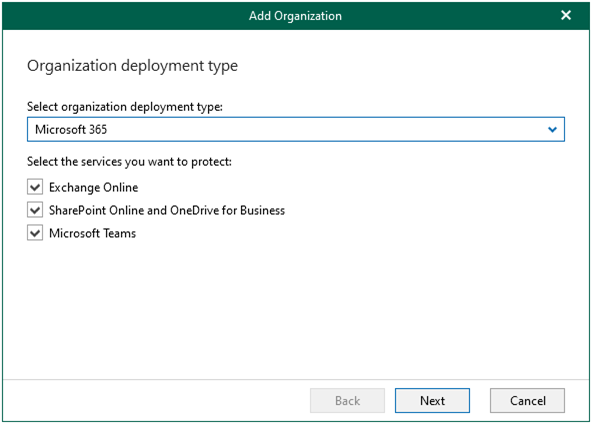 041422 1611 Howtoaddorg2 - How to add organization with Modern app-only authentication and register a new Azure AD application automically for Veeam Backup for Microsoft Office 365