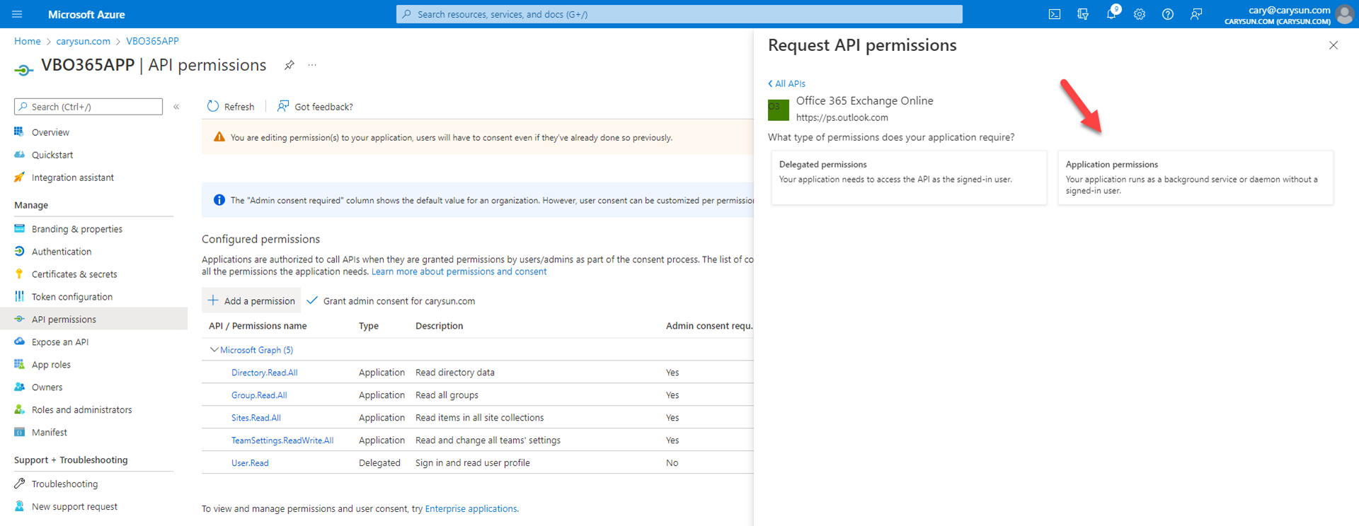 042022 1642 Howtoconfig19 - How to configure Azure AD Application Permissions for Modern App-Only Authentication of Veeam Backup for Microsoft 365