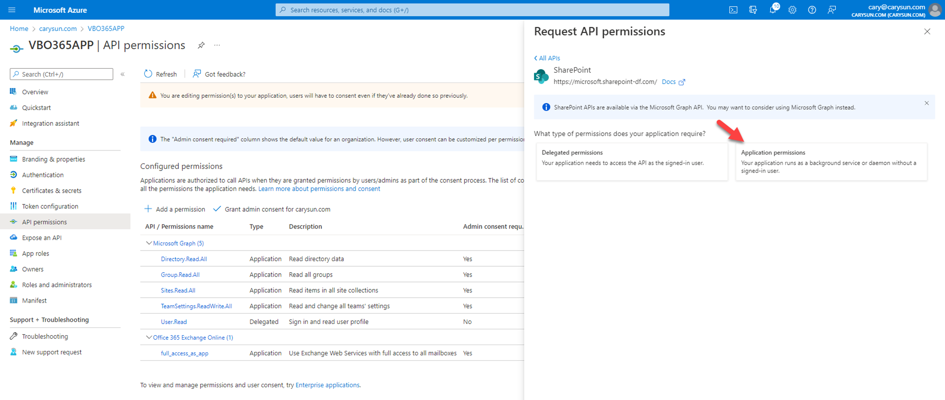 042022 1642 Howtoconfig23 - How to configure Azure AD Application Permissions for Modern App-Only Authentication of Veeam Backup for Microsoft 365