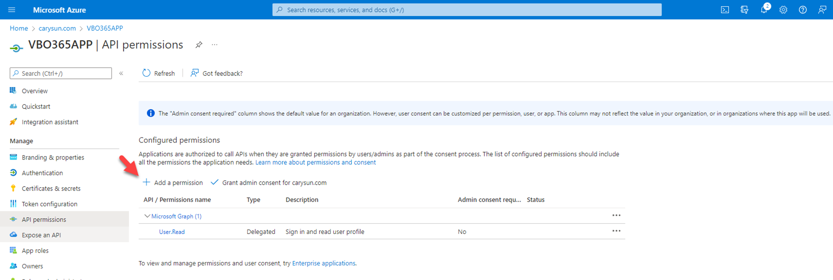 042022 1642 Howtoconfig9 - How to configure Azure AD Application Permissions for Modern App-Only Authentication of Veeam Backup for Microsoft 365