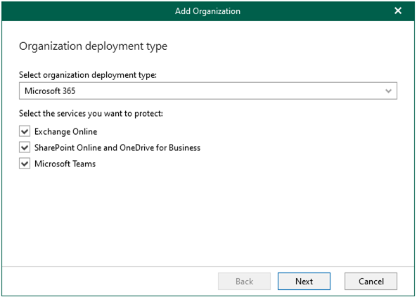 042722 1600 Howtoaddorg48 - How to add organizations with Modern Authentication and Legacy Protocols at Veeam Backup for Microsoft 365