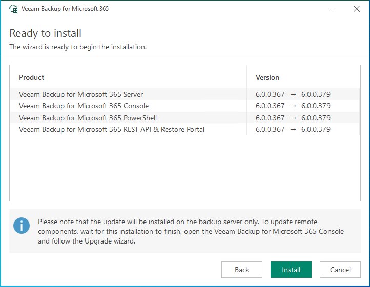 050522 1825 Howtoinstal10 - How to install Veeam Backup for Microsoft 365 v6.0 Cumulative Patches P20220413