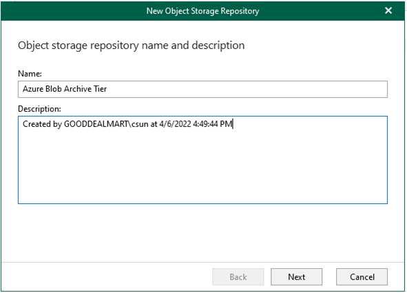 052622 1821 HowtoaddMic27 - How to add Microsoft Azure Archive Storage Repository without Azure archiver appliance at Veeam Backup for Microsoft 365