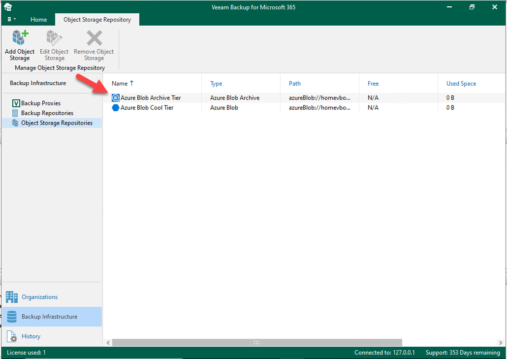 052622 1821 HowtoaddMic40 - How to add Microsoft Azure Archive Storage Repository without Azure archiver appliance at Veeam Backup for Microsoft 365