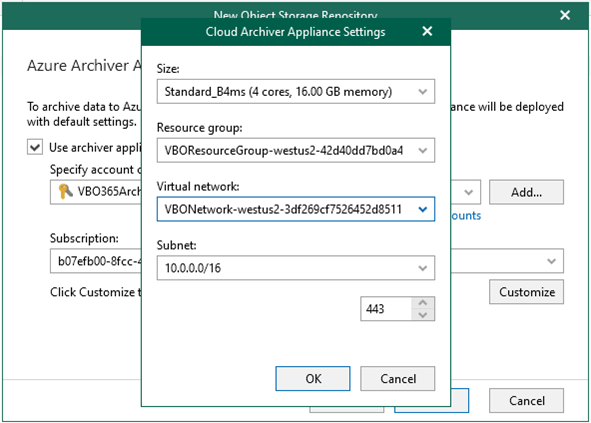 060122 1633 HowtoMicros75 - How to add Microsoft Azure Archive Storage Repository with Azure archiver appliance at Veeam Backup for Microsoft 365