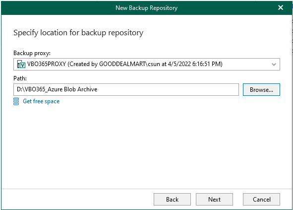 060122 1633 HowtoMicros84 - How to add Microsoft Azure Archive Storage Repository with Azure archiver appliance at Veeam Backup for Microsoft 365