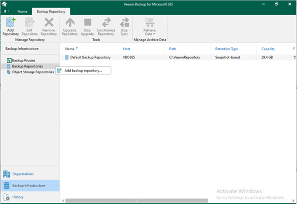 012823 1833 Howtoaddthe2 - How to add the network attached storage (SMB shares) as a backup repository in Veeam Backup for Microsoft 365 v6