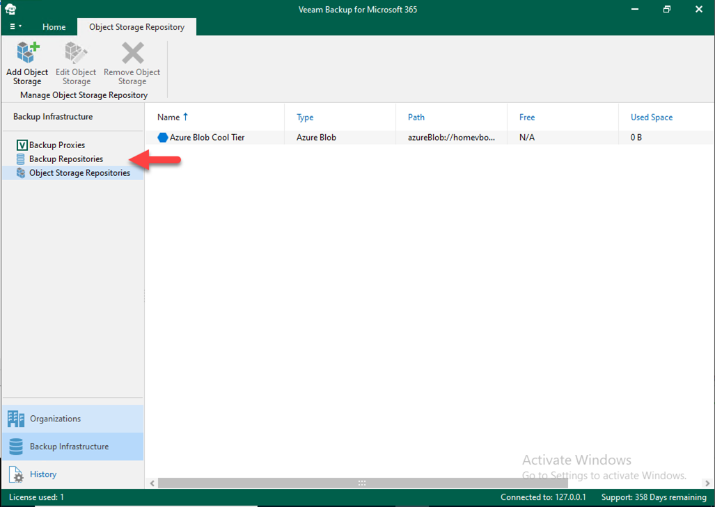 012923 0541 HowtoaddMic40 - How to add Microsoft Azure blob object storage repositories in Veeam Backup for Microsoft 365 v6