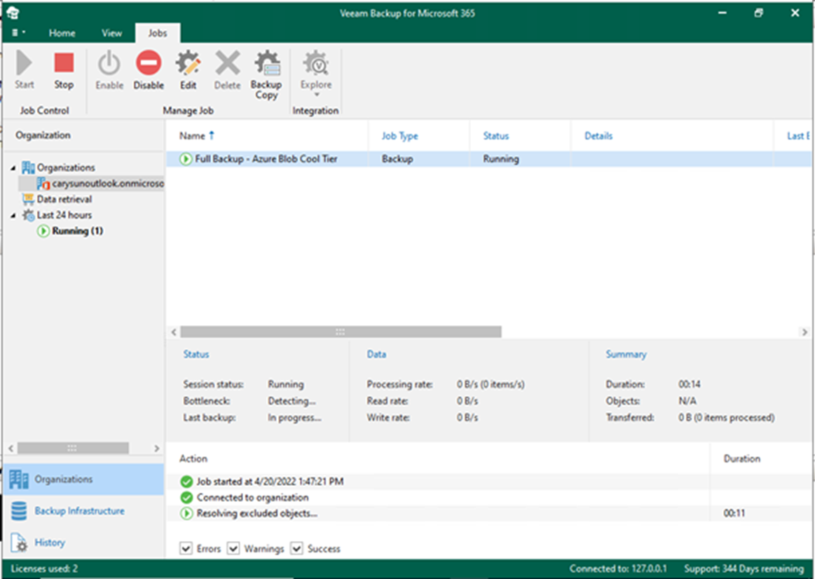 012923 1856 Howtocreate12 - How to create a backup job to backup the organization objects to Azure blob cool tier repository in Veeam Backup for Microsoft 365 v6