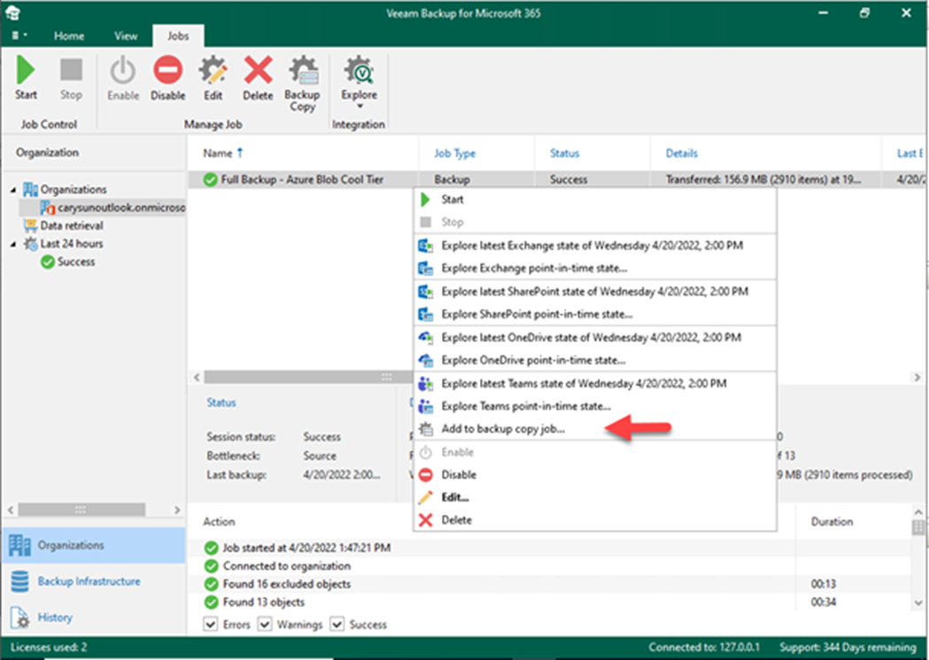 012923 1934 Howtocreate1 - How to create a backup copy job with Azure blob archive tier in Veeam Backup for Microsoft 365 v6