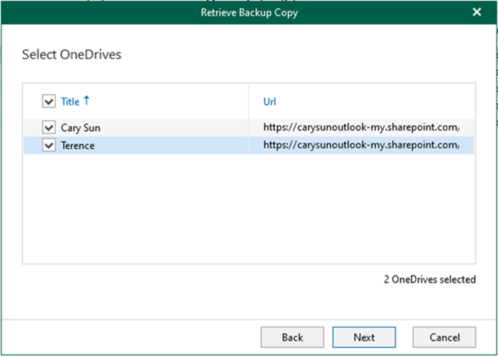 012923 2102 Howtocreate7 - How to create a OneDrive data retrieval job in Veeam Backup for Microsoft 365 v6
