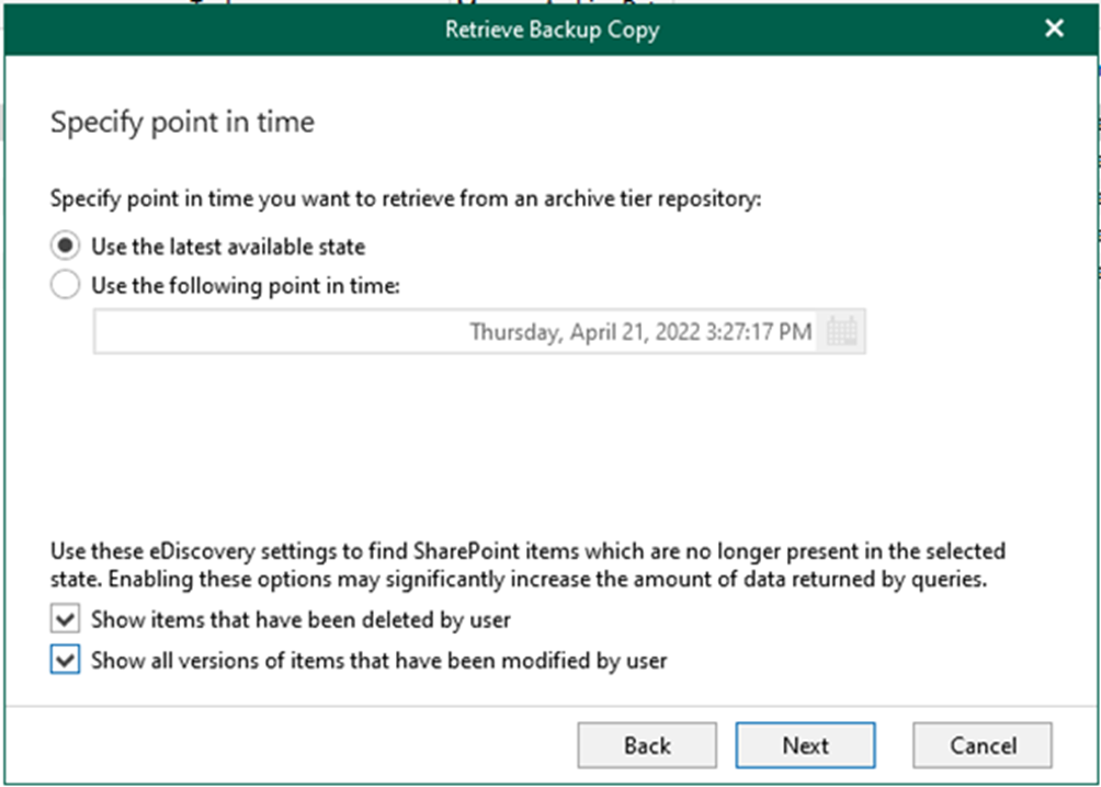 012923 2135 Howtocreate5 - How to create a Teams data retrieval job in Veeam Backup for Microsoft 365 v6