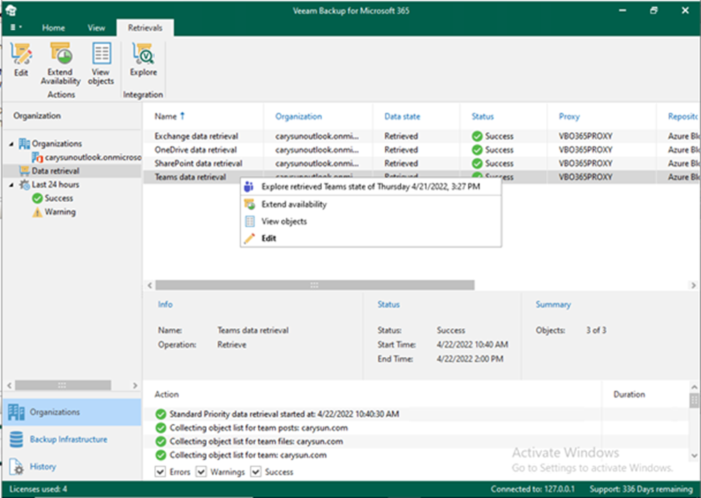 020423 2023 Howtorestor1 - How to restore Teams data from retrieved data in Veeam Backup for Microsoft 365 v6