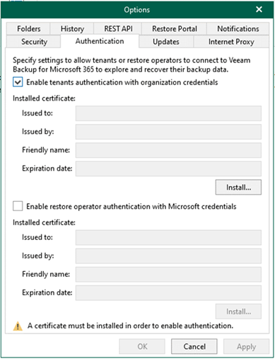 020523 0420 Howtoconfig3 - How to configure authentication settings for the Veeam Backup for Microsoft 365 v6 restore portal
