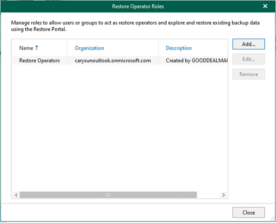 020523 0527 HowtoaddRes16 - How to add Restore Operator role for the Veeam Backup for Microsoft 365 v6