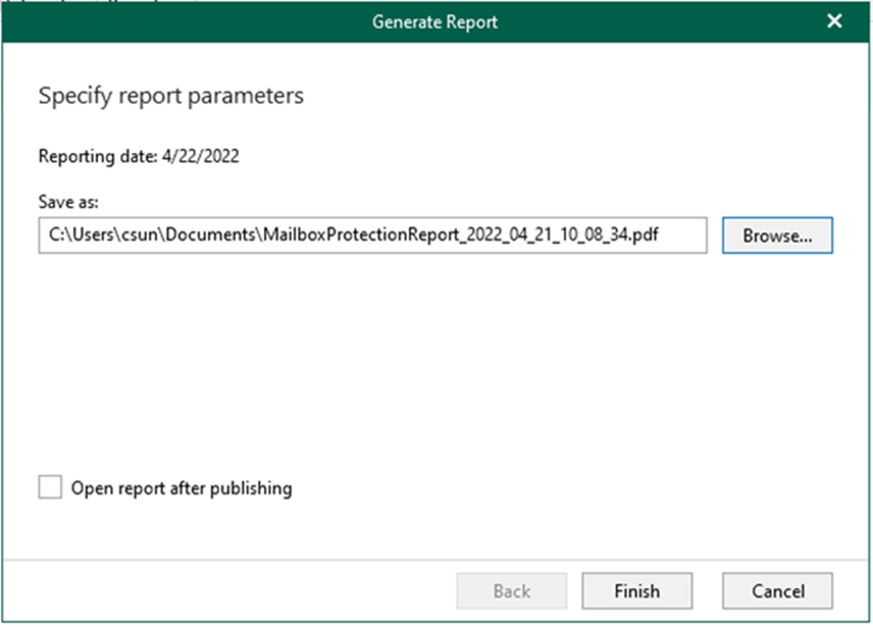 020523 2219 Howtocreate2 - How to create Mailbox Protection Reports from the Veeam Backup for Microsoft 365