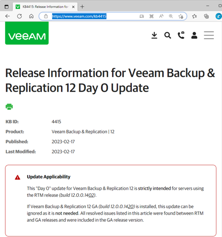 022023 2027 Howtoupdate1 768x819 - How to update Veeam Backup and Replication v12 RTM Console to GA version