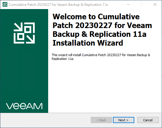 030723 2212 HowtoInstal5 - How to Install Veeam Backup & Replication 11a Cumulative Patches P20230227