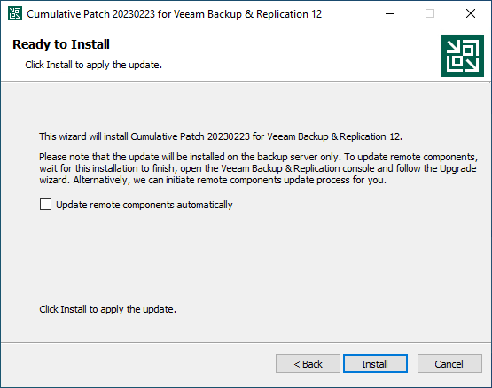 030723 2303 HowtoInstal9 - How to Install Veeam Backup & Replication 12 Cumulative Patches P20230223