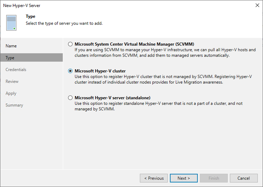 082323 1729 HowtoaddMic5 - How to add Microsoft Hyper-V Clusters to Veeam Backup and Replication v12