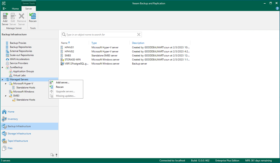 082323 1859 HowtoAddLin2 - How to Add Linux Server for a hardened repository to Veeam Backup and Replication v12