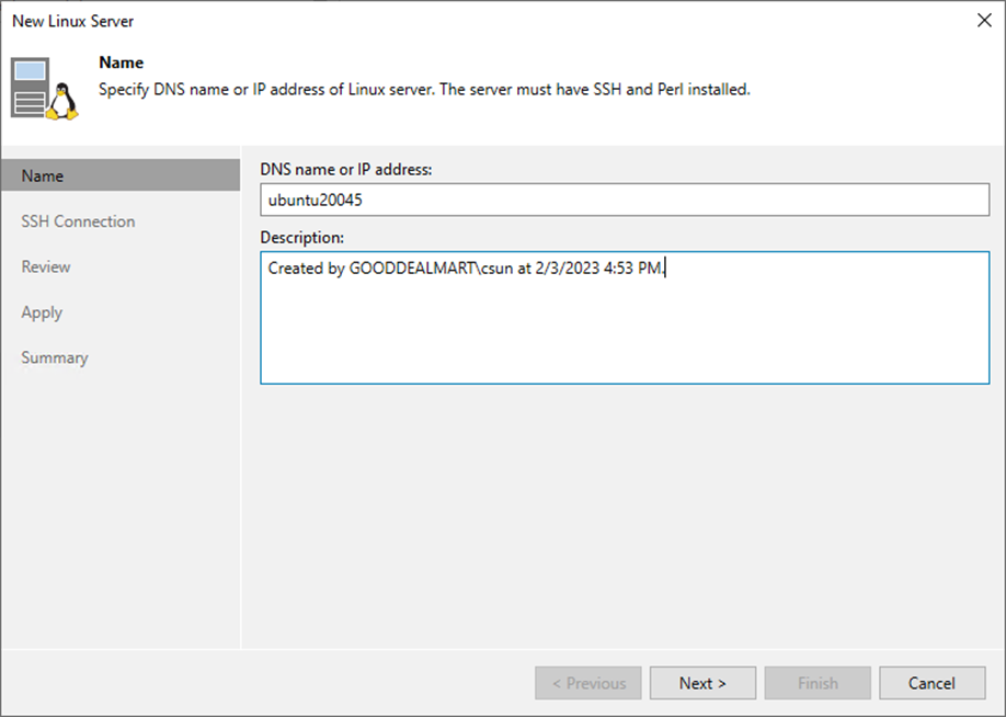 082323 1859 HowtoAddLin4 - How to Add Linux Server for a hardened repository to Veeam Backup and Replication v12