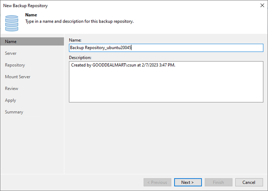 082523 1716 Howtoaddthe5 - How to add the Linux Server’s local directory as a Backup Repository at Veeam Backup and Replication v12