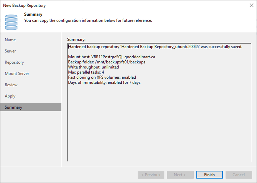 082523 1748 Howtoaddthe19 - How to add the Linux Server’s local directory as a Hardened Backup Repository at Veeam Backup and Replication v12
