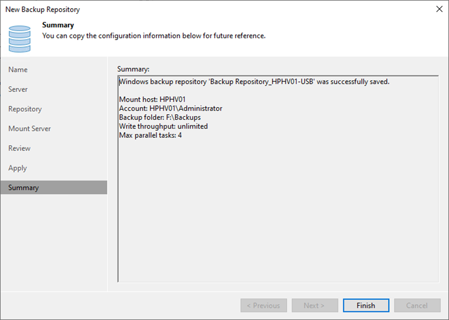 082523 1900 Howtoaddthe15 - How to add the Microsoft Windows Server’s Rotated Drive as a Backup Repository at Veeam Backup and Replication v12