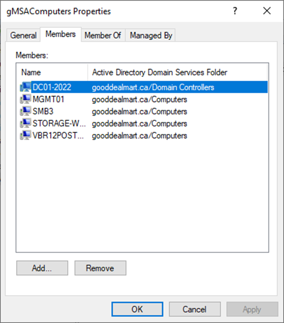082623 1711 Howtoconfig9 - How to configure Group Managed Service Accounts (gMSA) at Veeam Backup and Replication v12