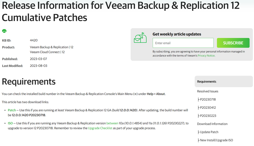 092323 1945 HowtoInstal1 - How to Install Veeam Backup & Replication 12 Cumulative Patches P20230718