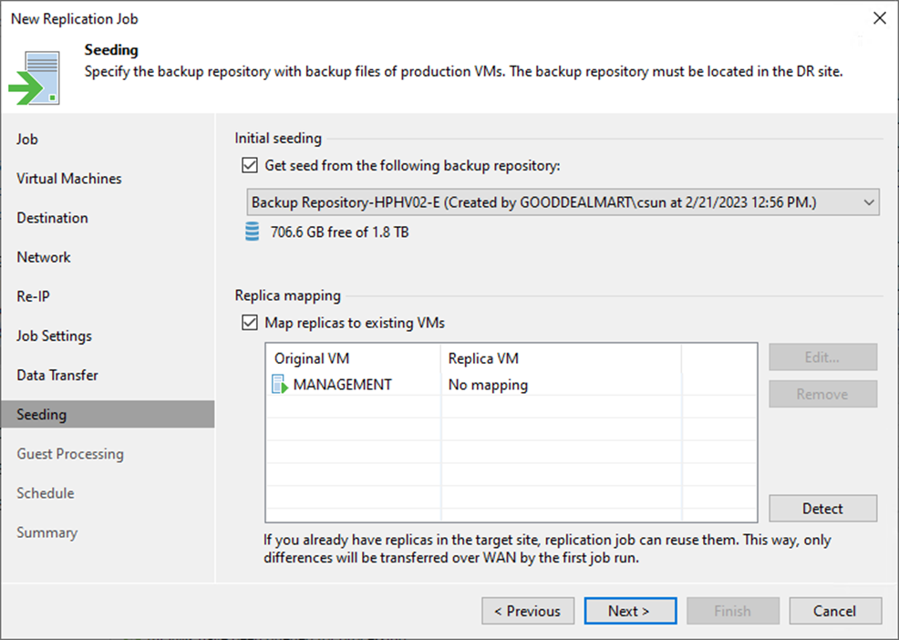 092423 2341 Howtocreate39 - How to create a Replication job with seeding to the Disaster Recovery Site at Veeam Backup and Replication v12