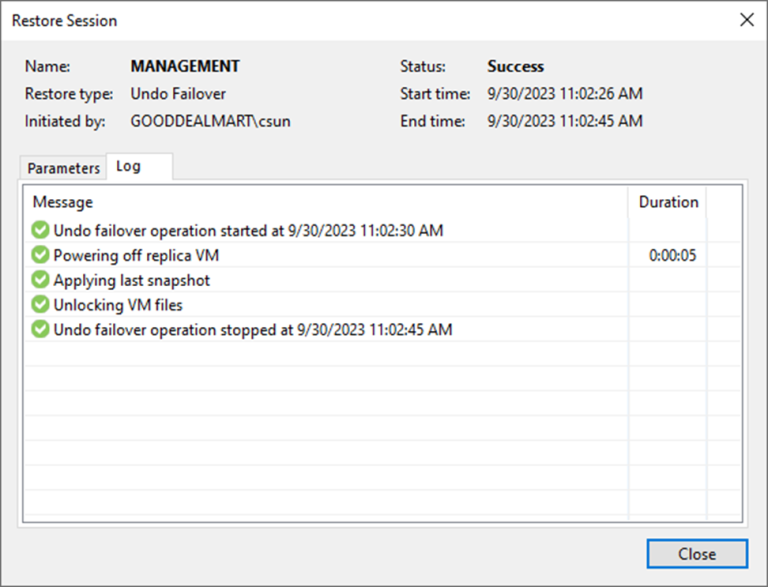 093023 1815 Howtoundofa5 768x587 - How to undo failover the virtual machine to Production Site at Veeam Backup and Replication v12