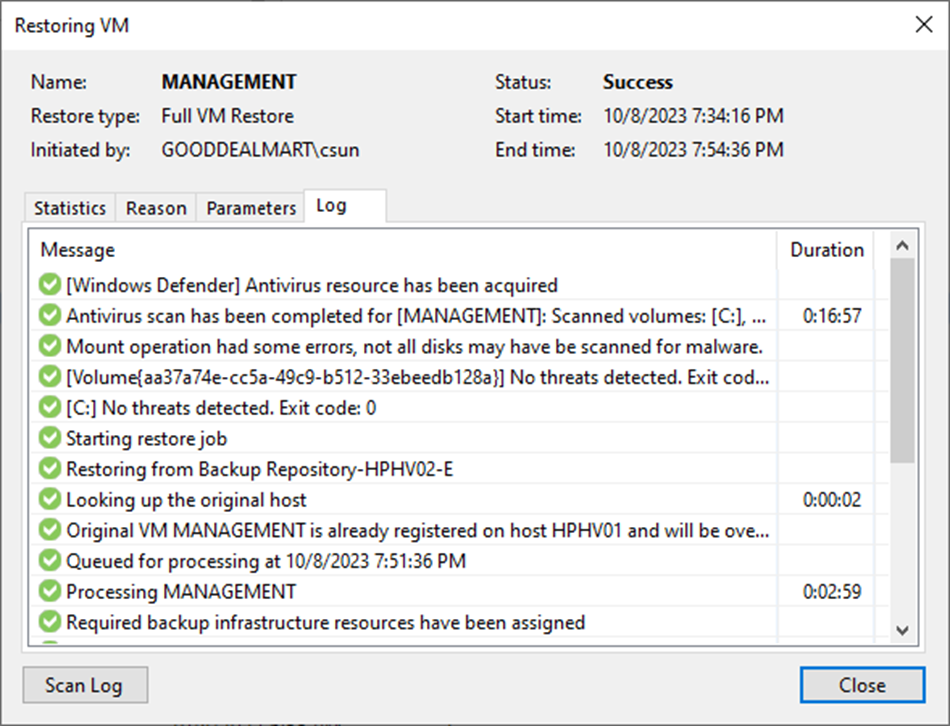 100923 0315 Howtorestor12 - How to restore the Entire VM to the Original Location with Secure Restore at Veeam Backup and Replication v12