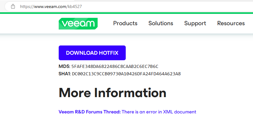 122123 2055 FIXVeeamVBM6 - FIX Veeam VBM365 v7 backup with "There is an error in XML document" Error