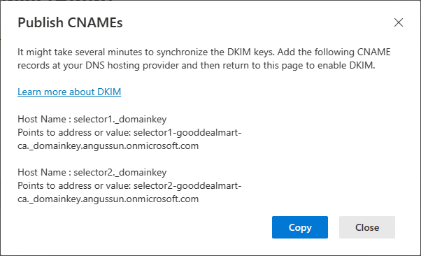 030324 0518 MicrosoftDe9 - Microsoft Defender for Office 365 - Configure DKIM email authentication for Microsoft 365 Custom domains